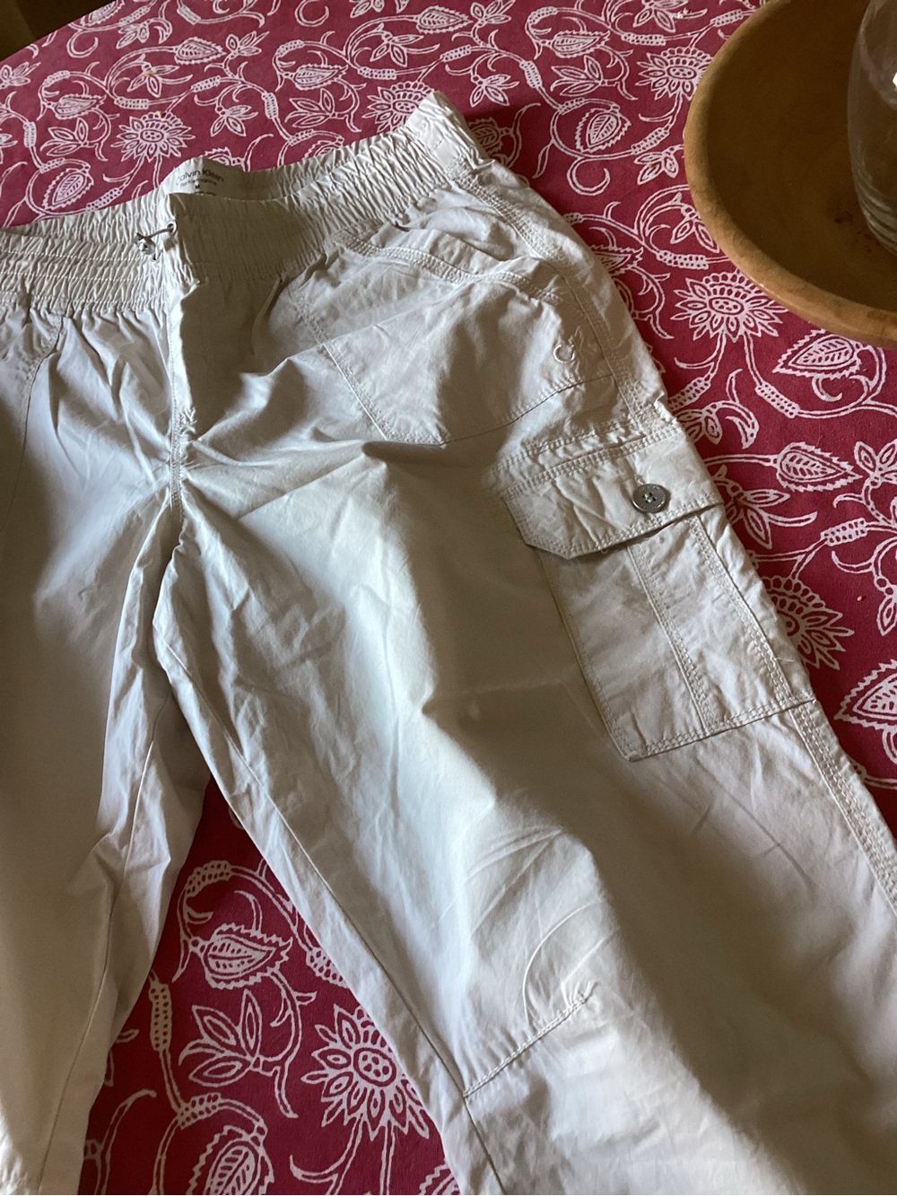 Calvin Klein Light Beige Cargo Track Pants